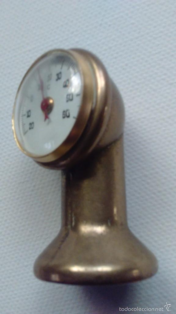 Antig&uuml;edades: Term&oacute;metro atmosf&eacute;rico en bronce macizo - Foto 6