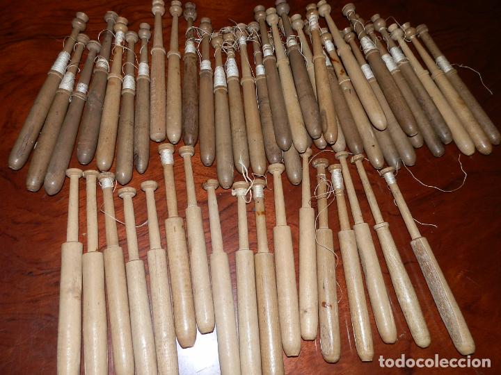 Antig&uuml;edades: 53 ANTIGUOS BOLILLOS DE 14 CMS. APROX. - Foto 1