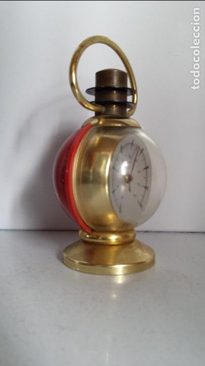 Antig&uuml;edades: TERM&Oacute;METRO EN C&ordm; DE SOBREMESA CON FORMA DE FAROL - FUNCIONANDO - Foto 2
