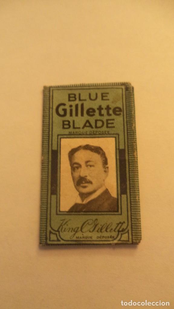 Antig&uuml;edades: hoja de afeitar Blue Guillette Blade - Foto 1