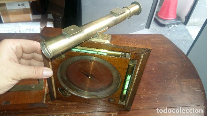 Antig&uuml;edades: BRUJULA NIVEL, INSTRUMENTO TOPOGRAFICO. - Foto 2