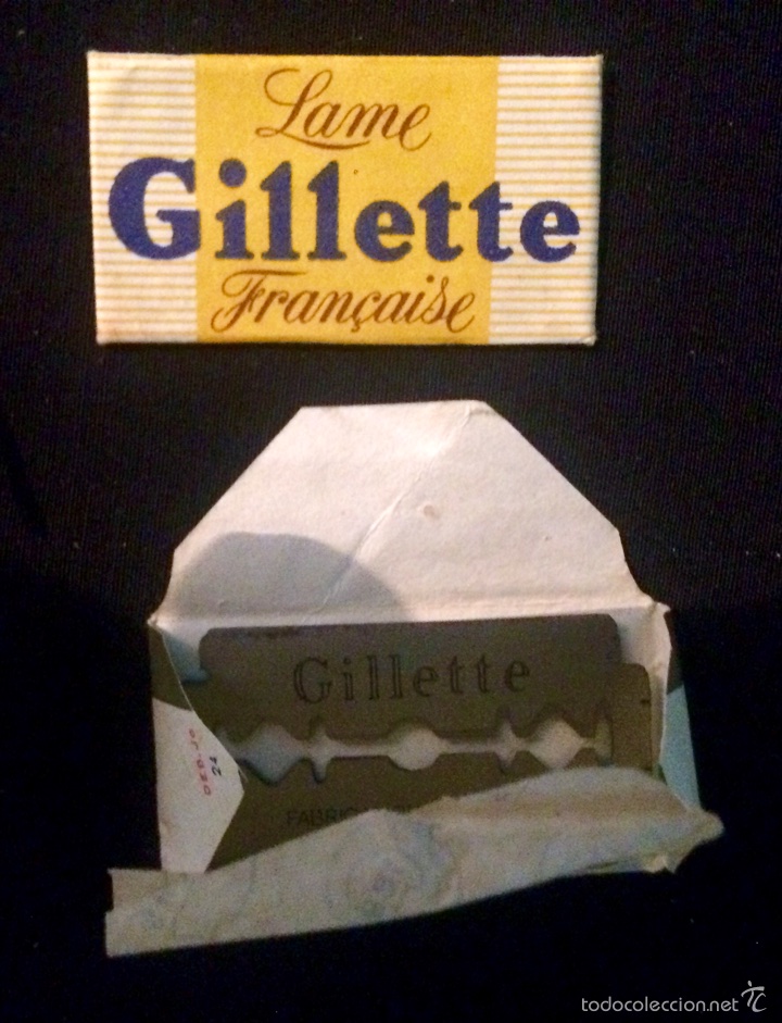 Antig&uuml;edades: Cuchilla de afeitar y hojas deshechables Gillette - Foto 3