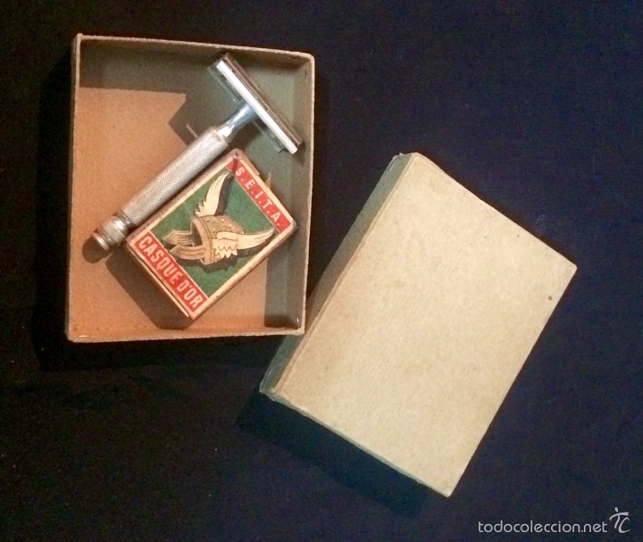 Antig&uuml;edades: Cuchilla de afeitar y hojas deshechables Gillette - Foto 1
