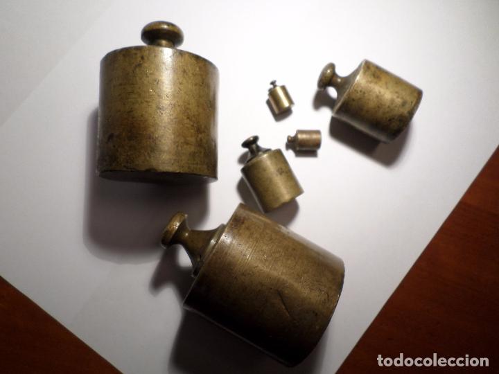 Antig&uuml;edades: JUEGO DE PESAS DE BRONCE - Foto 22