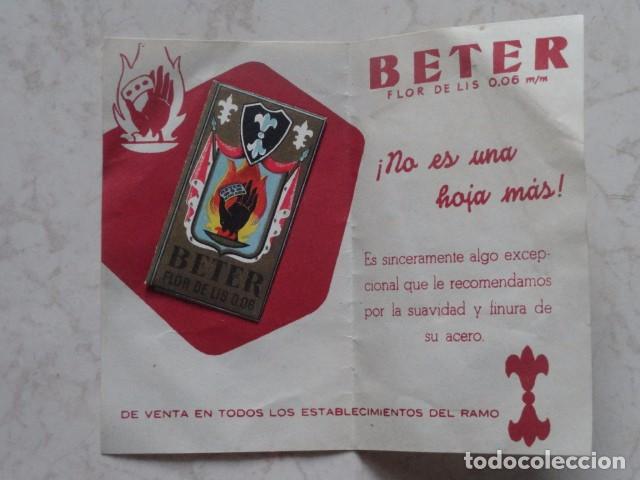 Antig&uuml;edades: SOBRE PUBLICIDAD OBSEQUIO HOJA DE AFEITAR BETER FLOR DE LIS - Foto 4