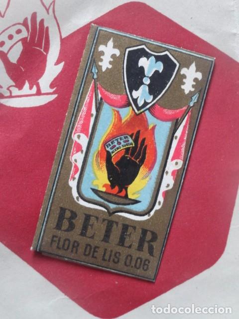 Antig&uuml;edades: SOBRE PUBLICIDAD OBSEQUIO HOJA DE AFEITAR BETER FLOR DE LIS - Foto 5