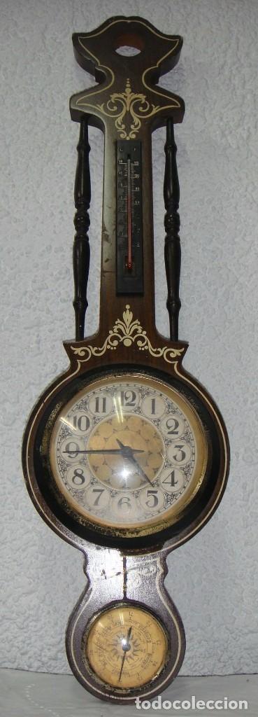 Antig&uuml;edades: Antiguo Reloj Bar&oacute;metro Term&oacute;metro Italiano. - Foto 1
