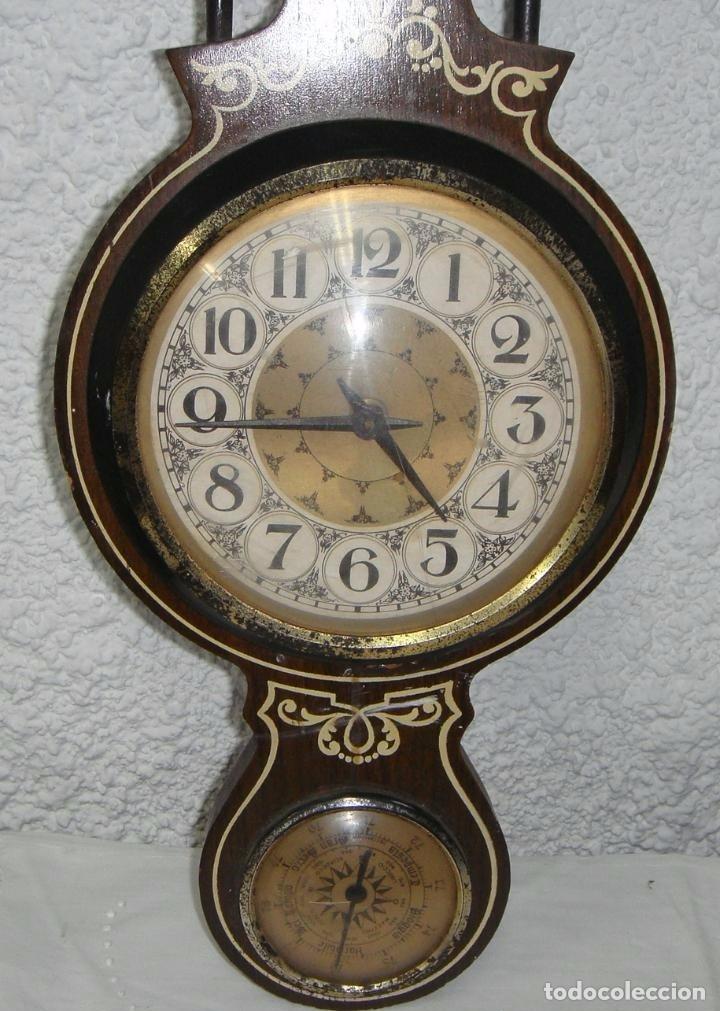 Antig&uuml;edades: Antiguo Reloj Bar&oacute;metro Term&oacute;metro Italiano. - Foto 2