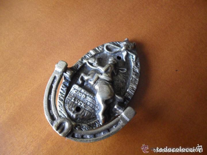 Antig&uuml;edades: ALDABA LLAMADOR EN BRONCE CON JINETE A CABALLO - Foto 4