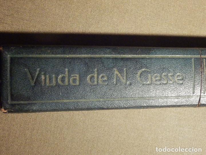 Antigüedades: Bonita CAJA DE ANTIGUA NAVAJA DE AFEITAR - Viuda de N. Gesse - Con etiqueta de vaciador - ORIGINAL - - Foto 2 - 74653935
