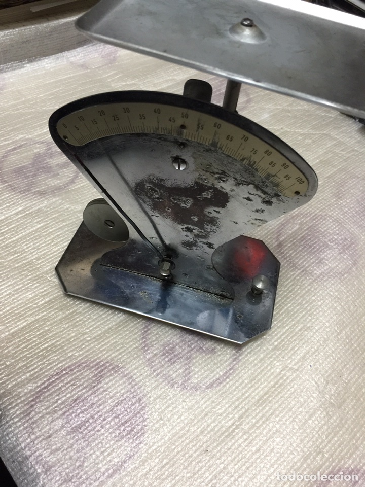 Antig&uuml;edades: MINI PESO DE PRECISION ANTIGUO. PESA CARTAS. 100 G. - Foto 2
