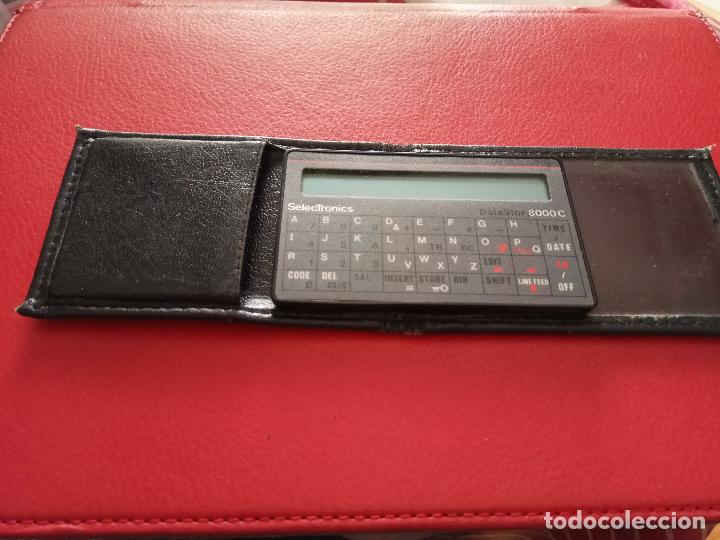 Antig&uuml;edades: CALCULADORA SELECTRONICS DATA STOR 8000C CON FUNDA TIPO CARTERRA - Foto 2
