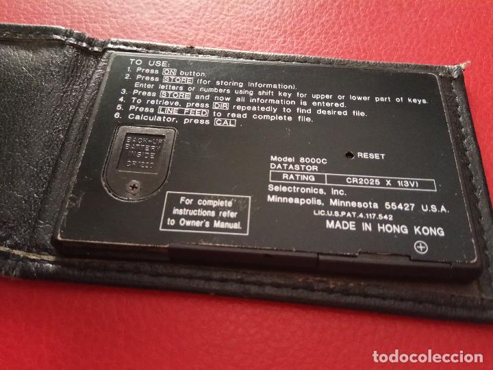 Antig&uuml;edades: CALCULADORA SELECTRONICS DATA STOR 8000C CON FUNDA TIPO CARTERRA - Foto 5