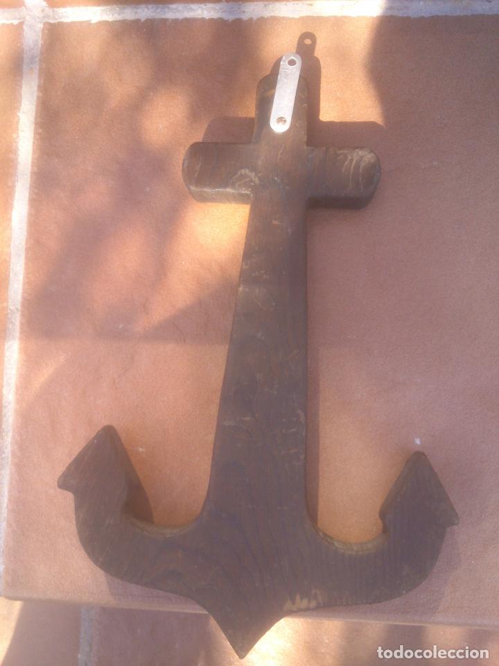 Antig&uuml;edades: ANCLA MADERA DECORACION NAUTICA - Foto 2