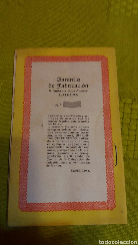 Antig&uuml;edades: FOLLETO TERMOMETRO CIMA - Foto 2