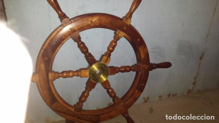Antig&uuml;edades: antiguo timon de madera de barco. - Foto 4
