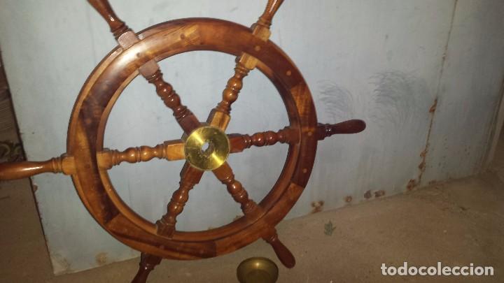 Antig&uuml;edades: antiguo timon de madera de barco. - Foto 5