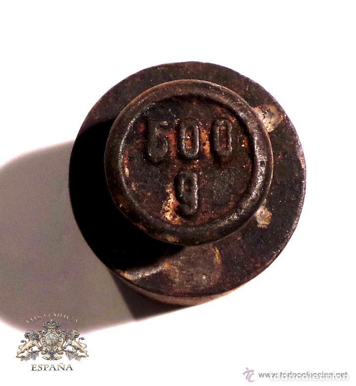 Antig&uuml;edades: PESA DE 500 GRAMOS DE HIERRO - Foto 4