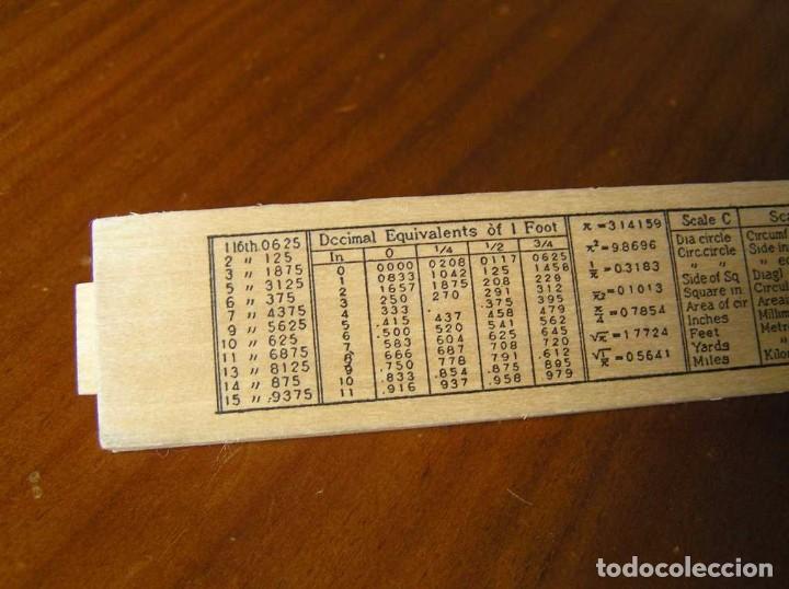 Antig&uuml;edades: REGLA DE CALCULO DE MADERA ENGINEERING INSTRUMENTS MADE IN U. S. A. SLIDE RULE RECHENSCHIEBER - Foto 5