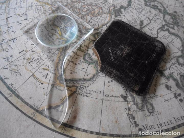 Antig&uuml;edades: ANTIGUA LUPA CON SU FUNDA DE PIEL - Foto 1