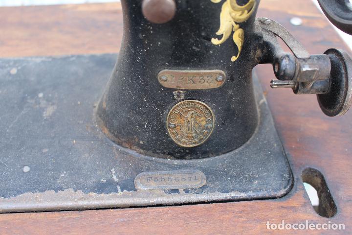 Antig&uuml;edades: maquina de coser singer 16 k 33 - Foto 3