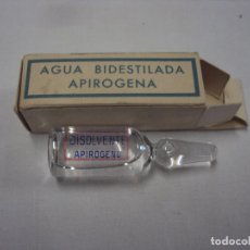 Antigüedades: MEDICAMENTO AGUA BIDESTILADA APIROGENA. Lote 85976800