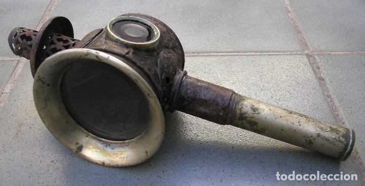 Antig&uuml;edades: peque&ntilde;o farol de carro (30cm aprox) - Foto 1