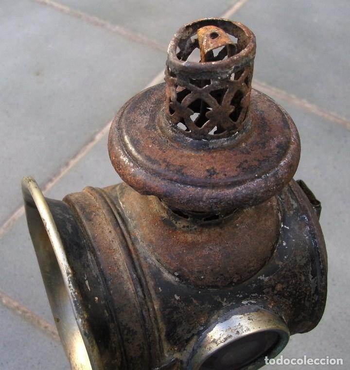 Antig&uuml;edades: peque&ntilde;o farol de carro (30cm aprox) - Foto 5