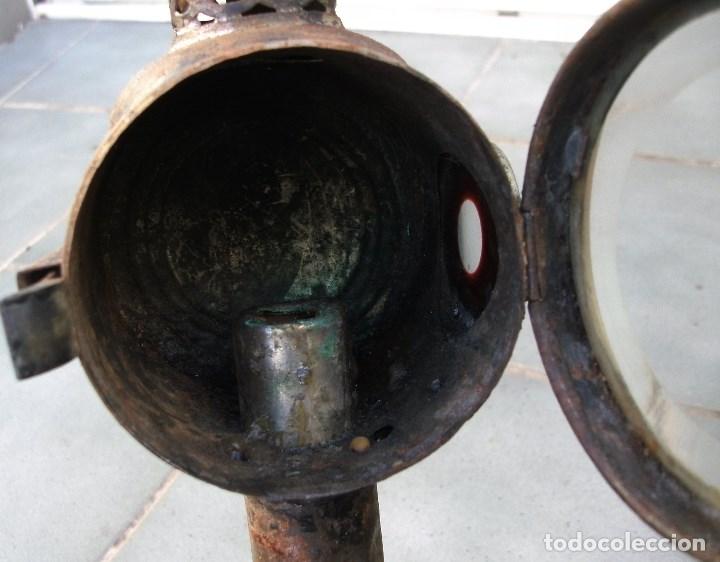Antig&uuml;edades: peque&ntilde;o farol de carro (30cm aprox) - Foto 6