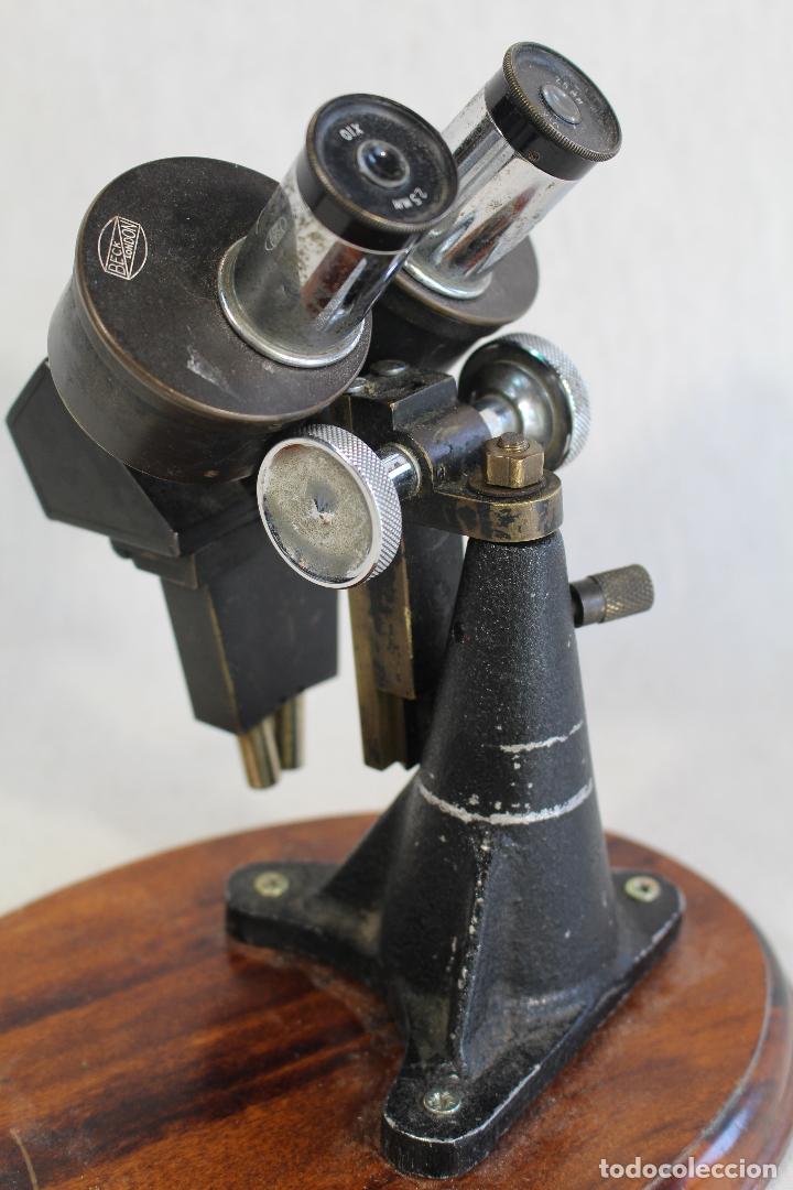 Antig&uuml;edades: microscopio antiguo ingles beck - london - Foto 3