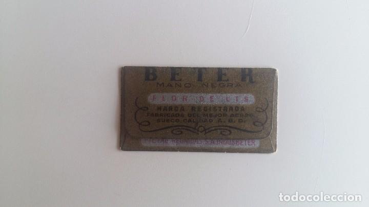 Antig&uuml;edades: Hoja Afeitar - BETER - FLOR DE LIS 1.25 ptas. Sin Uso - Foto 2