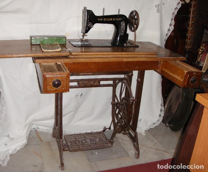antigua maquina de coser sigma. con pie de forj - Comprar
