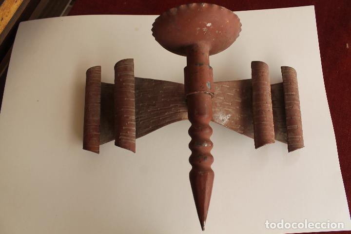 Antig&uuml;edades: APLIQUE DE PARED, EN HIERRO FORJADO - Foto 4