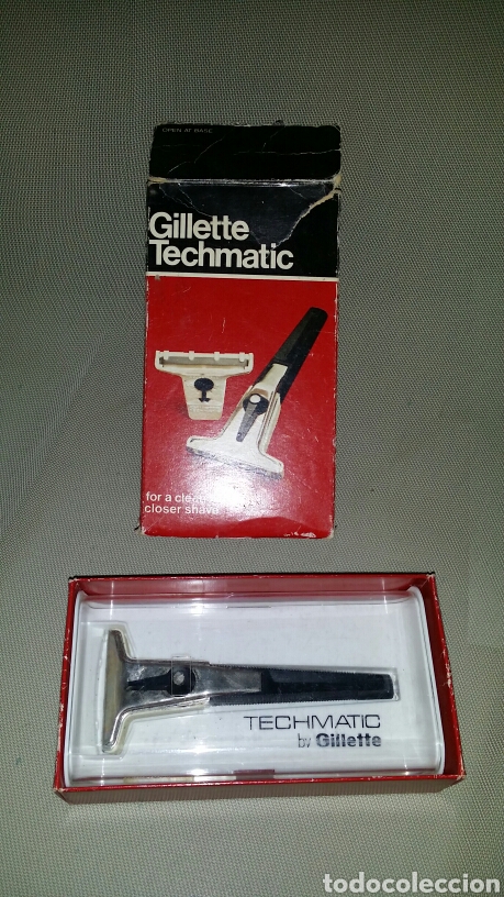Antig&uuml;edades: Gillette Techmatic en caja, con estuche de pl&aacute;stico, en buen estado. - Foto 1