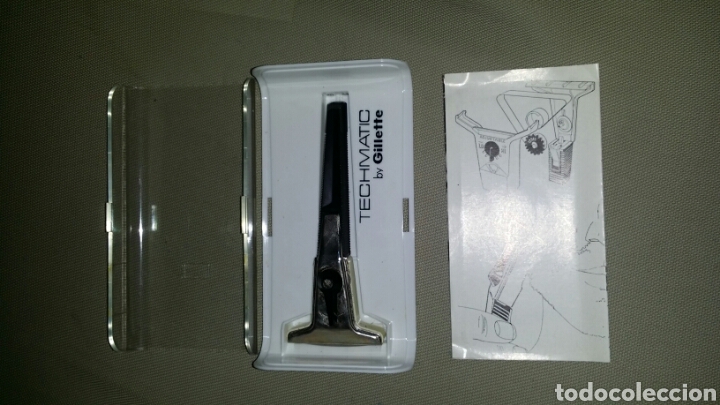 Antig&uuml;edades: Gillette Techmatic en caja, con estuche de pl&aacute;stico, en buen estado. - Foto 2