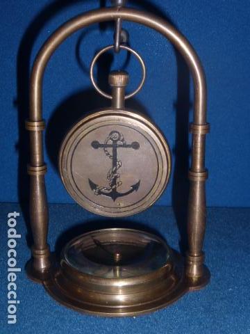 Antig&uuml;edades: BRUJULA MAS RELOJ DE BOLSILLO. - Foto 2