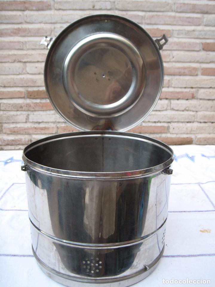 Antig&uuml;edades: CUBO SANITARIO EN ACERO INOXIDABLE. - Foto 2