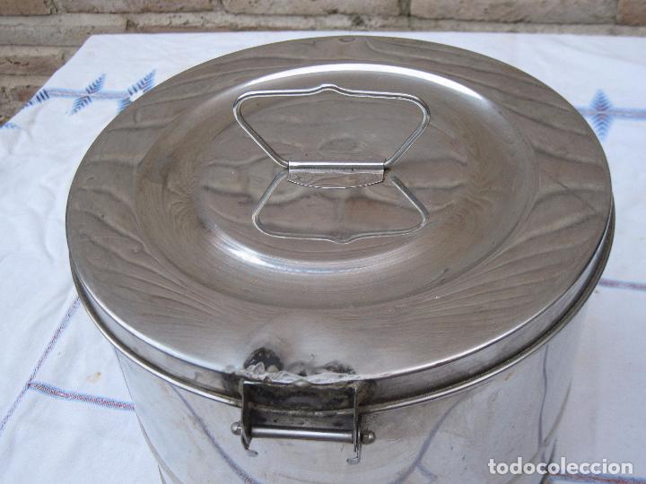 Antig&uuml;edades: CUBO SANITARIO EN ACERO INOXIDABLE. - Foto 4