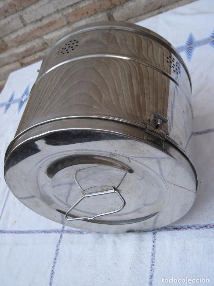 Antig&uuml;edades: CUBO SANITARIO EN ACERO INOXIDABLE. - Foto 6