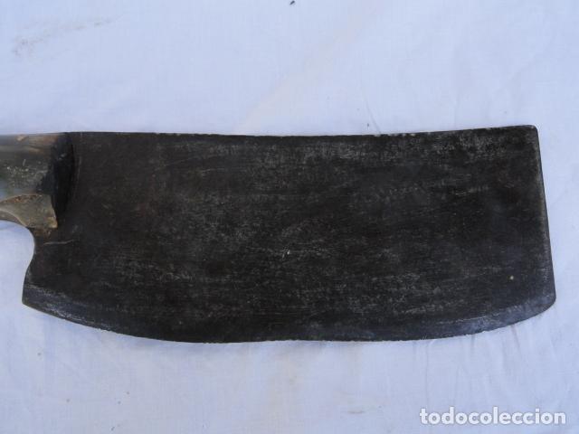 Antig&uuml;edades: PU&Ntilde;AL MACHETE DE HIERRO CON MARCA ROCHE Y MANGO DE ASTA. - Foto 7