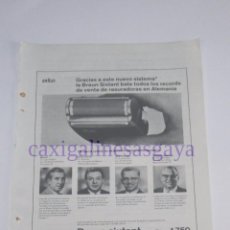 Antigüedades: PUBLICIDAD - ANUNCIO - RASURADORA BRAUN SIXTAN - 1750 PTAS- 1965. Lote 97090595