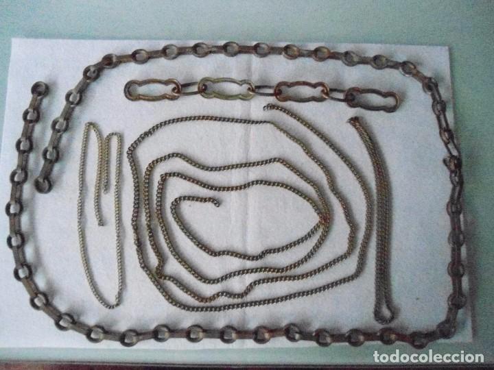 Antig&uuml;edades: LOTE DE ANTIGUAS CADENAS DE METAL - Foto 1