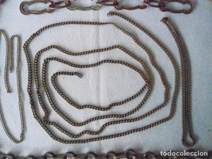 Antig&uuml;edades: LOTE DE ANTIGUAS CADENAS DE METAL - Foto 4