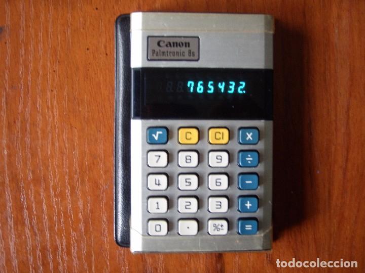Antig&uuml;edades: CALCULADORA CANON PALMTROMIC 8S FUNCIONANDO CON FUNDA - Foto 1