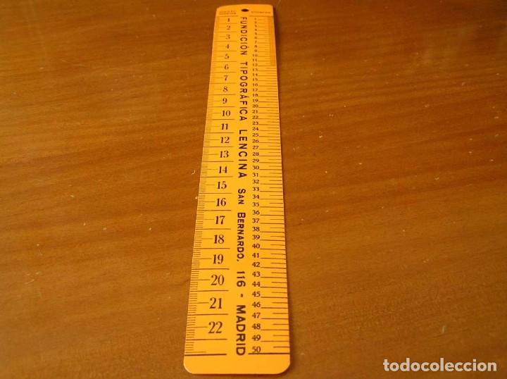Antig&uuml;edades: REGLA TIPOMETRO FUNDICION TIPOGRAFICA LENCINA TIPOGRAFO TYPOMETER TYPOGRAPH - - Foto 5