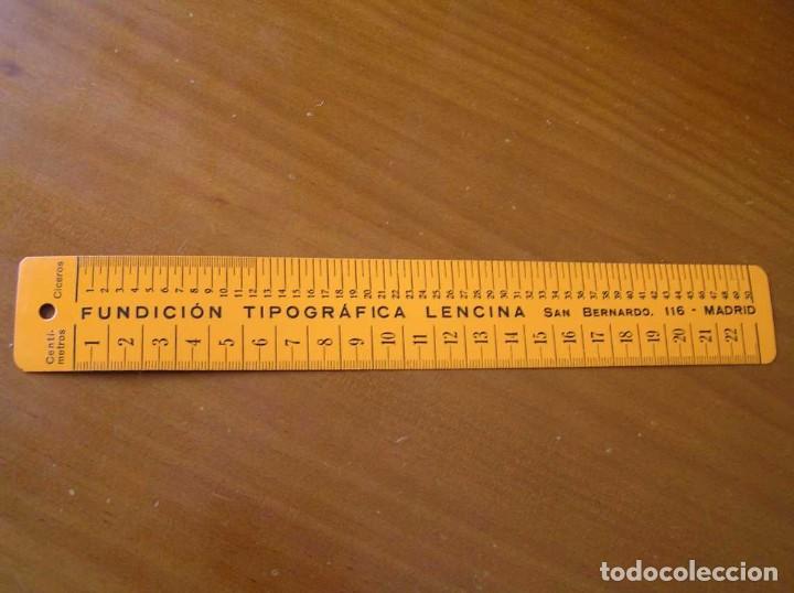 Antig&uuml;edades: REGLA TIPOMETRO FUNDICION TIPOGRAFICA LENCINA TIPOGRAFO TYPOMETER TYPOGRAPH - - Foto 9