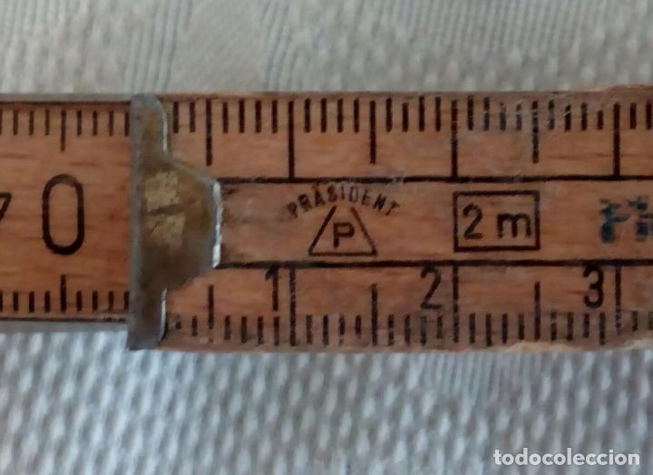 Antig&uuml;edades: ANTIGUO METRO DE MADERA PLEGABLE 2 M. - Foto 3