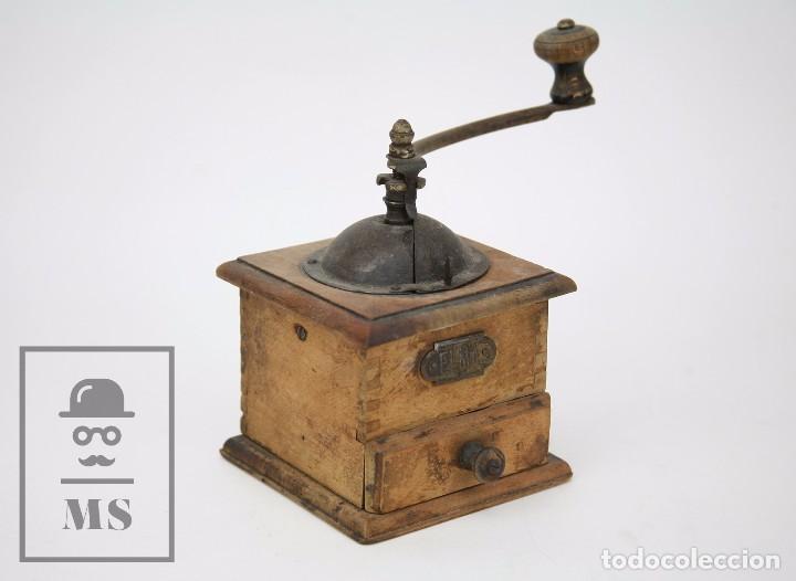 Antiguo molinillo de café elma - madera y metal - Vendido en Venta Directa  - 99725143