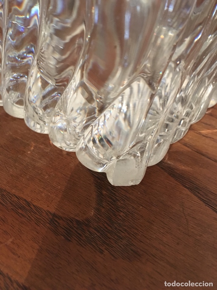 Antig&uuml;edades: Tintero cristal macizo s. XIX. - Foto 3