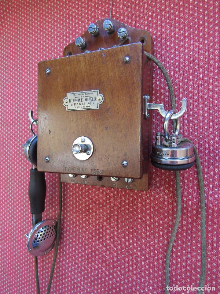 Antiguo Telefono De Pared De La Marca Téléphoni Vendido En Venta